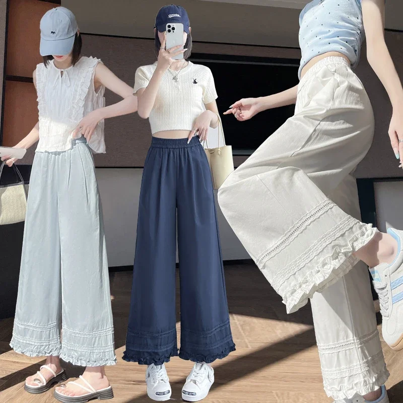 2025 Summer Lace Wide - Leg Capris for Women