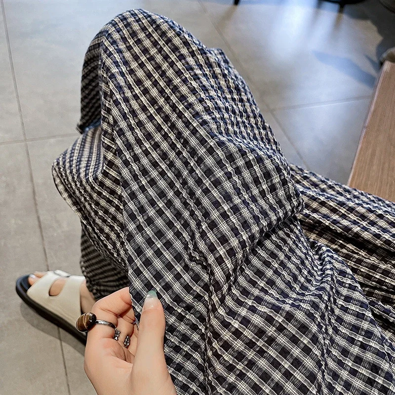 Premium Bubble Checkered Pants for Women