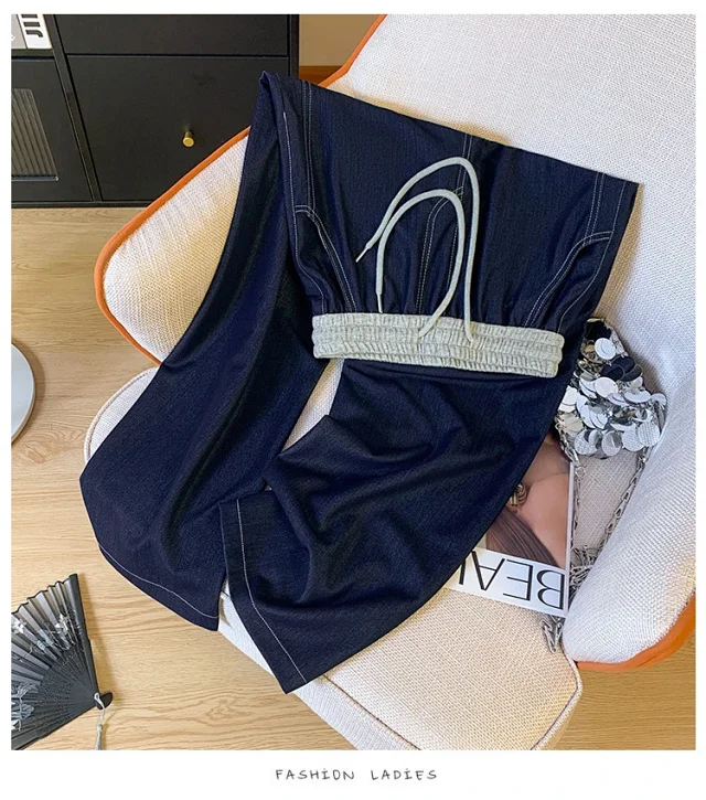 2025 Summer Tencel High-Waist Wide-Leg Pants Detail