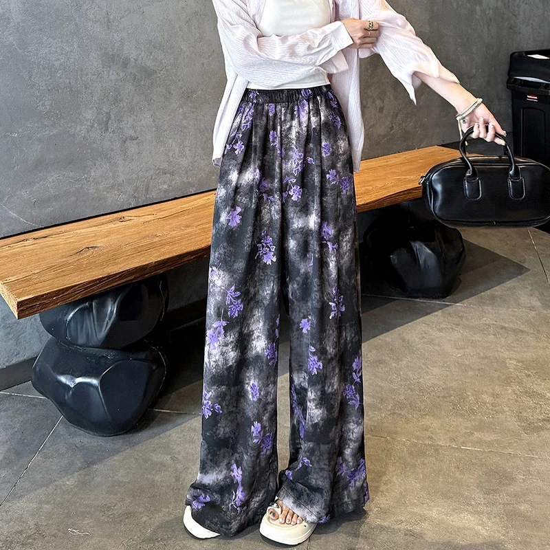Women's Silk Wide-Leg Pants