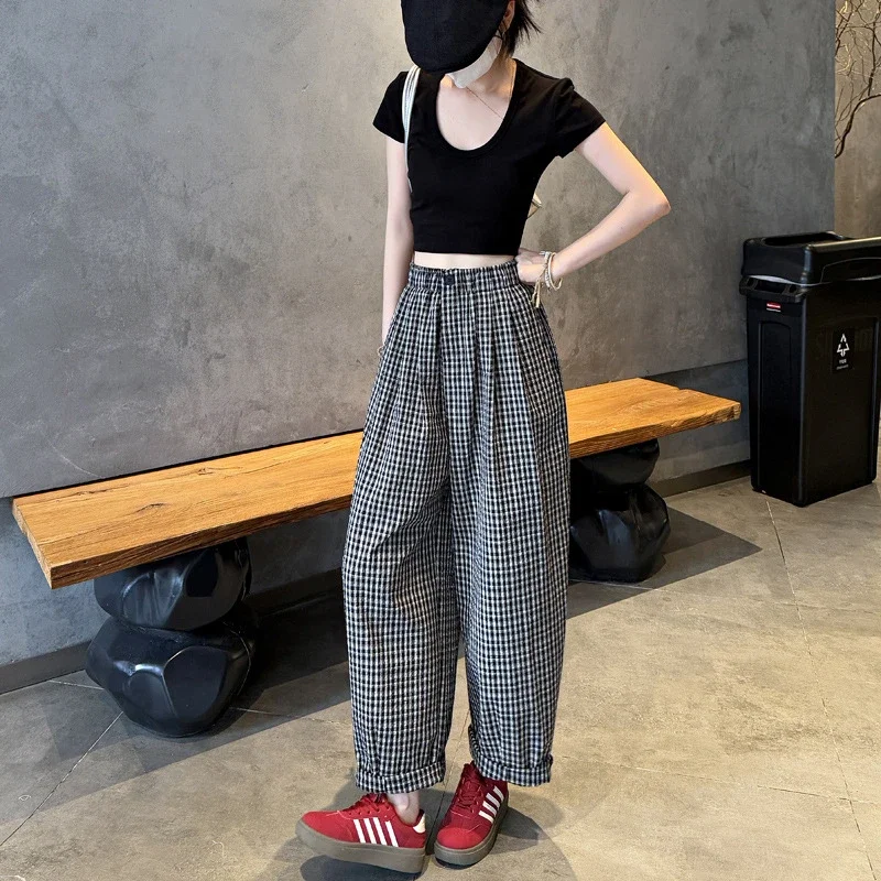 Premium Bubble Checkered Pants for Women