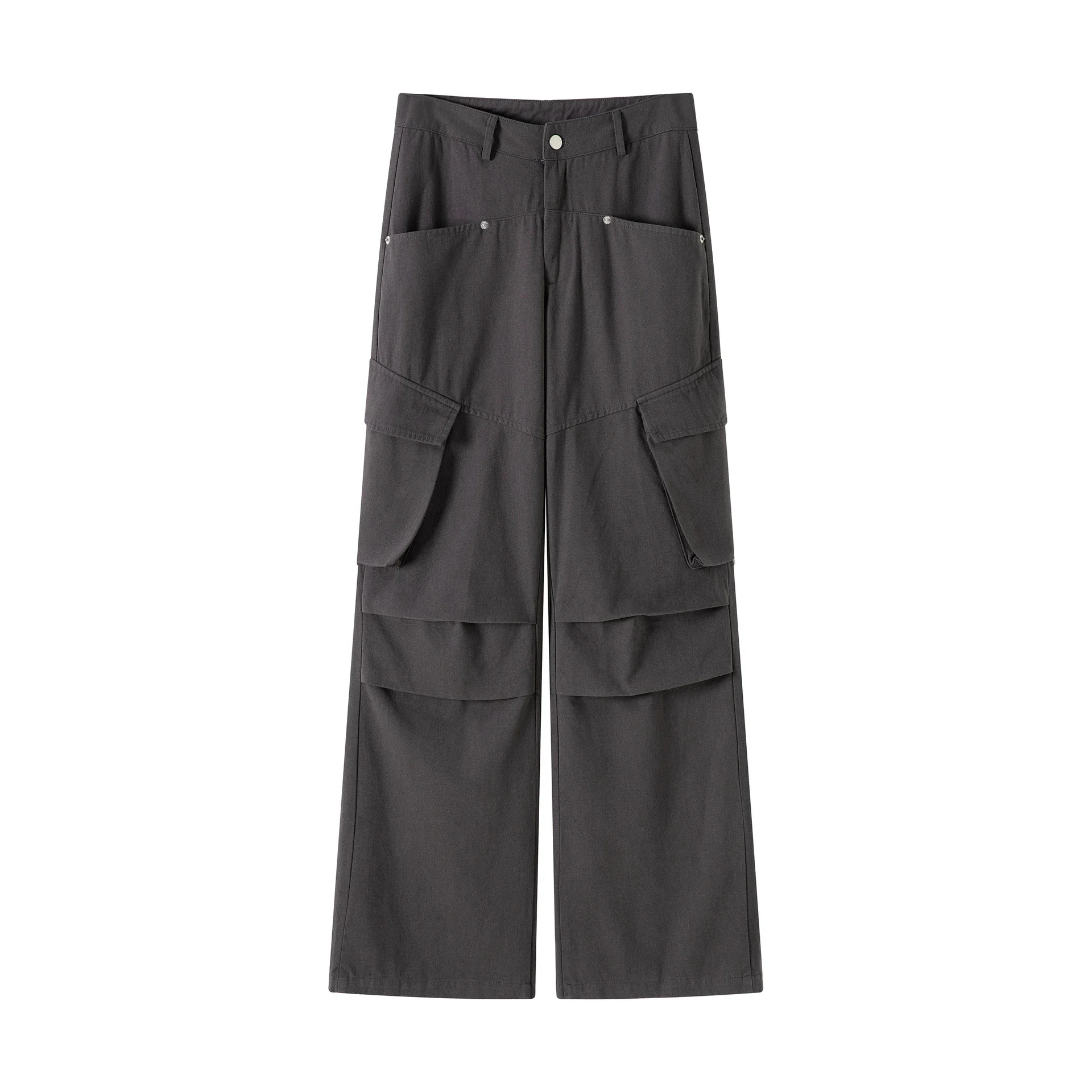 American Retro Pleated Multi-pocket Streetwear Cargo Pants