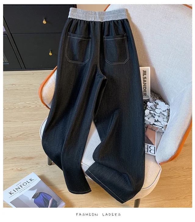 2025 Summer Tencel High-Waist Wide-Leg Pants Detail