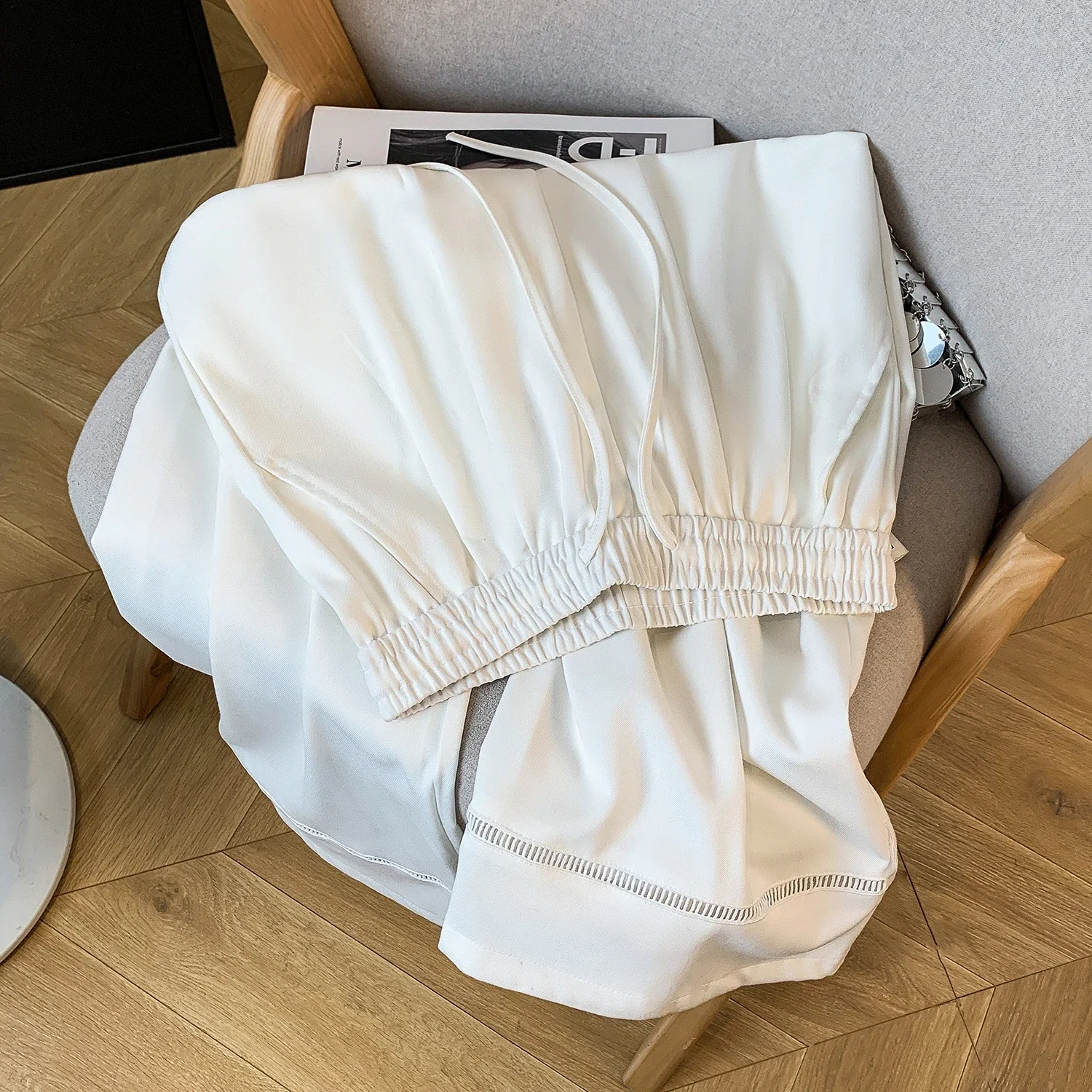 2025 Fall Thickened Tencel Hollow Straight Pants