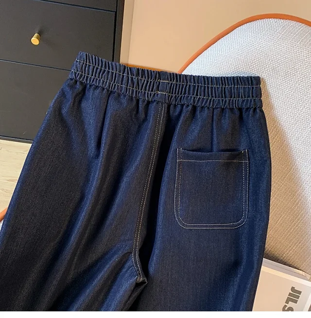 Autumn New Plus Size Lyocell Soft Jeans for Women Detail
