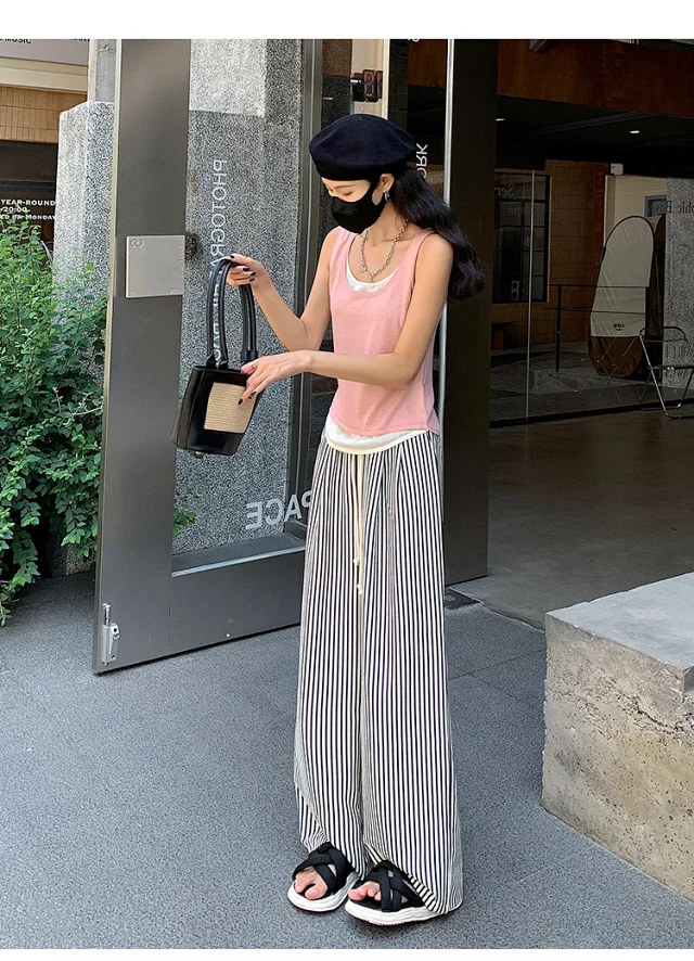 Women's 2025 High-Waist Loose Wide-Leg Pants Detail
