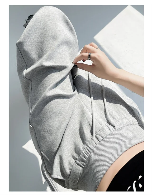 2025 Early Autumn Dopamine Yellow Flared Sweatpants for Women Detail