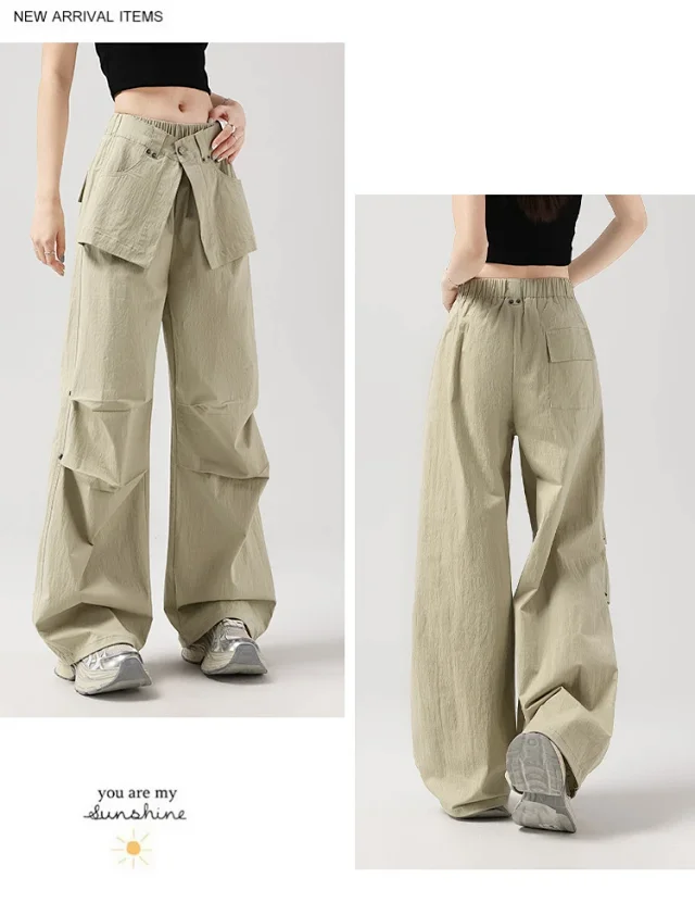 Ice Silk Parachute Pants for Women Detail
