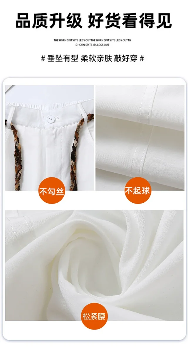 2025 Women's High-Waist Baggy Wide-Leg Cargo Pants Detail