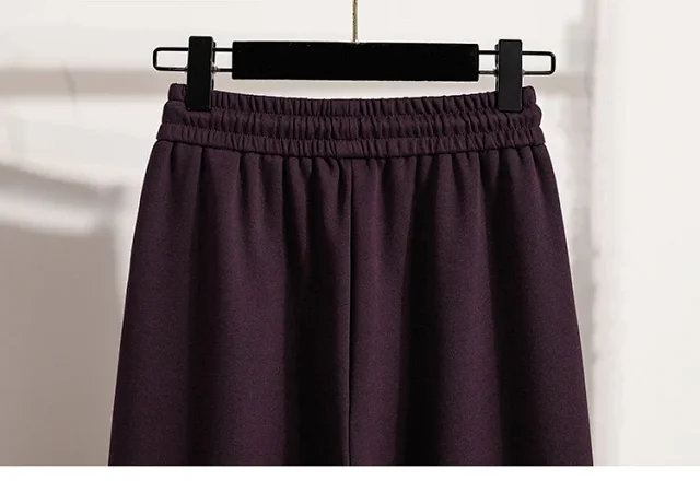 2025 Fall New Women's High - Waist Wide - Leg Sport Pants Detail