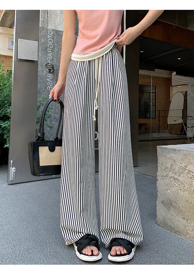 Women's 2025 High-Waist Loose Wide-Leg Pants Detail