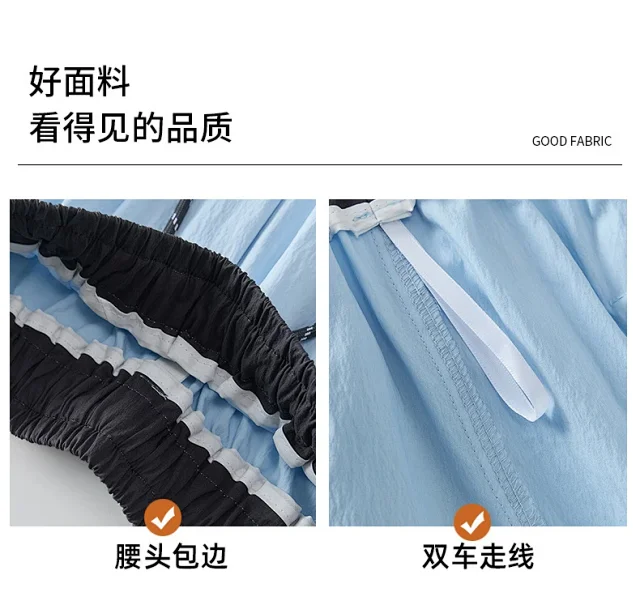 Colorful Dopamine Summer Cargo Pants for Women Detail