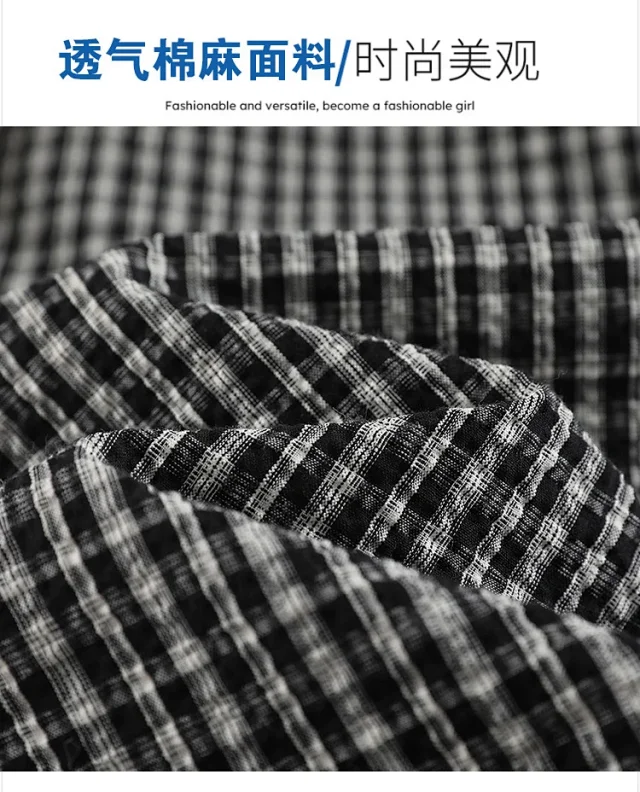 Premium Bubble Checkered Pants for Women Detail