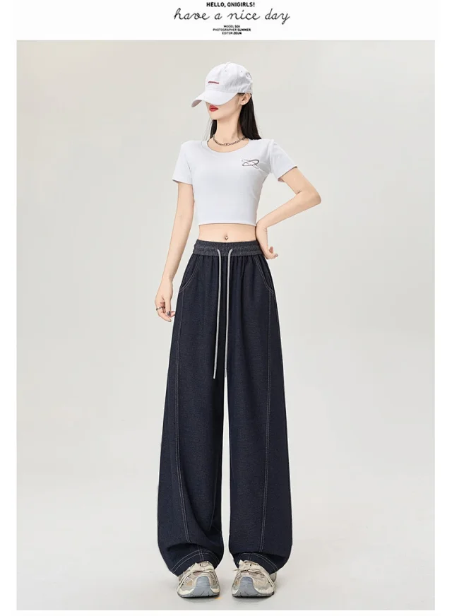 2025 Fall Tencel Denim Banana Wide-Leg Pants Detail