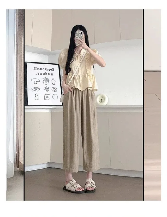 2025 New Women's Summer Milk Fleece Yamamoto Pants Detail