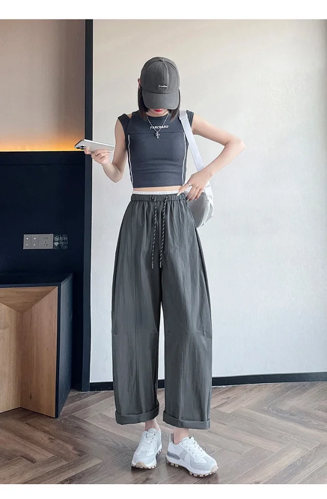 2025 Summer New Quick - Dry Balloon Pants Detail