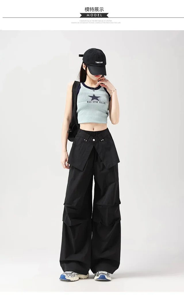 Ice Silk Parachute Pants for Women Detail