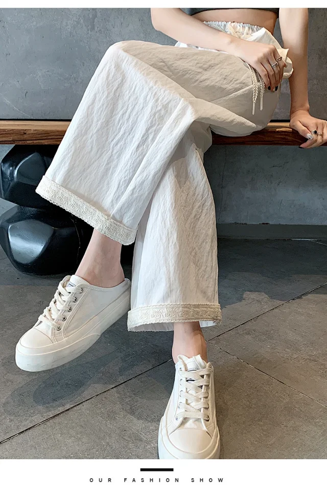 2025 Summer Lace Wide-leg Pants Detail