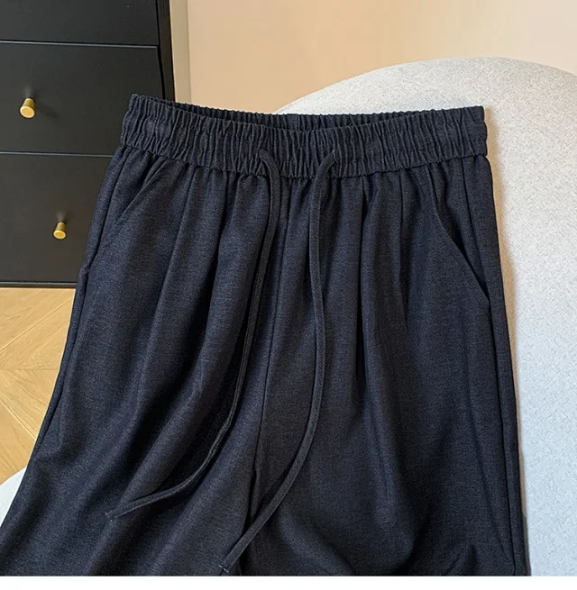 2025 Fall Thickened Tencel Hollow Straight Pants Detail