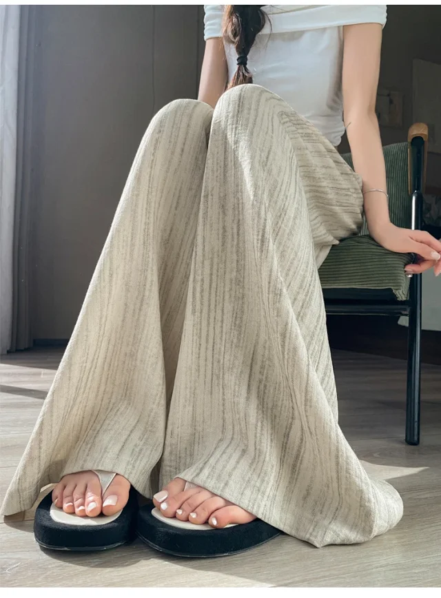 2025 Summer Tie - Dye Wide - Leg Pants for Women Detail