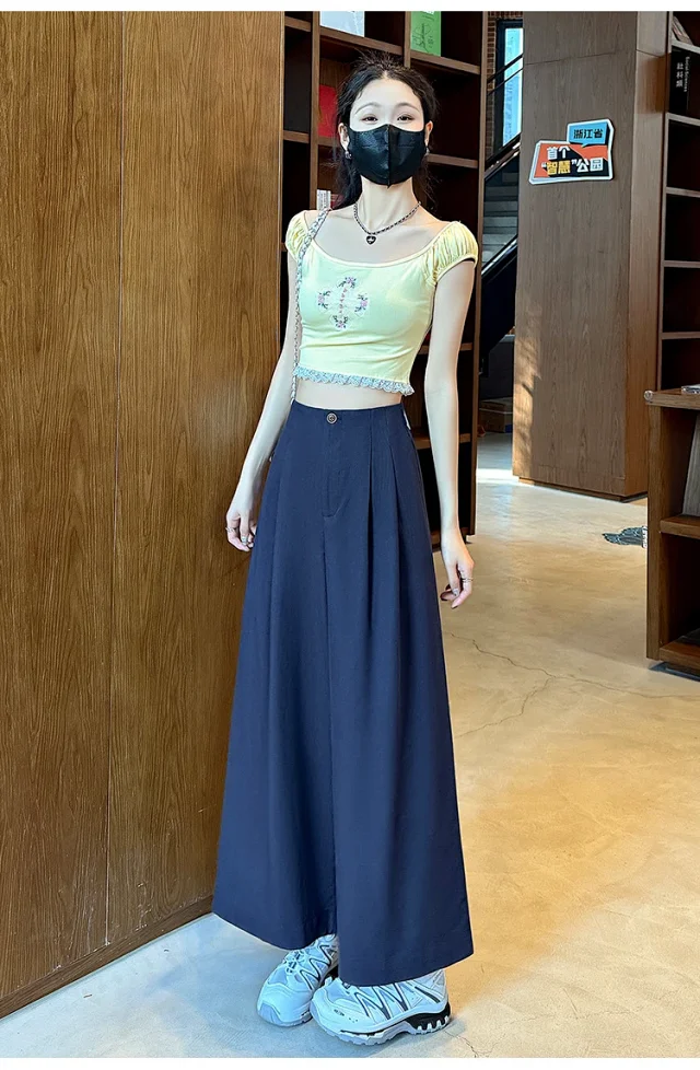 2025 Summer Tencel Wide - leg Pants for Women Detail