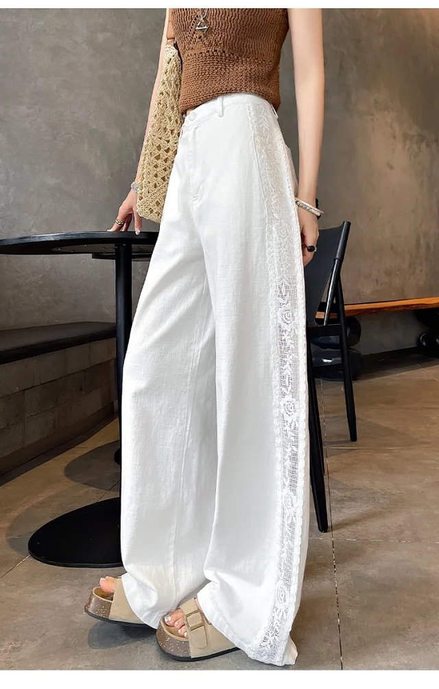 ASOFFICIAL Blogger Recommends Korean Style High-waisted Wide-leg Pants Detail