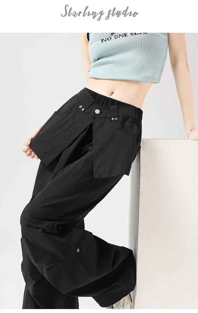 Ice Silk Parachute Pants for Women Detail