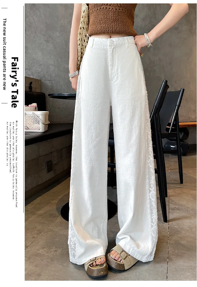 ASOFFICIAL Blogger Recommends Korean Style High-waisted Wide-leg Pants Detail