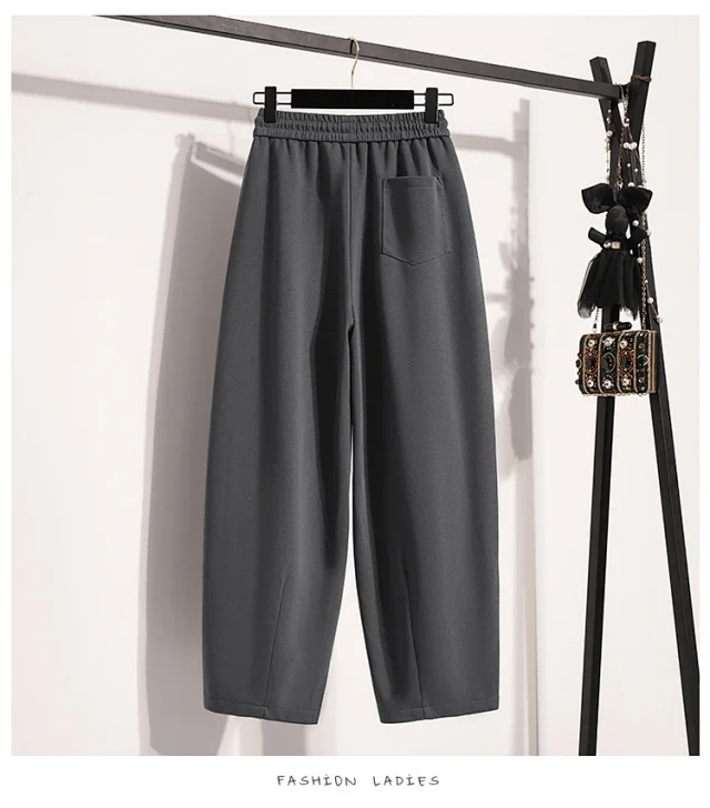 European Style Wide-Leg Sweatpants Detail