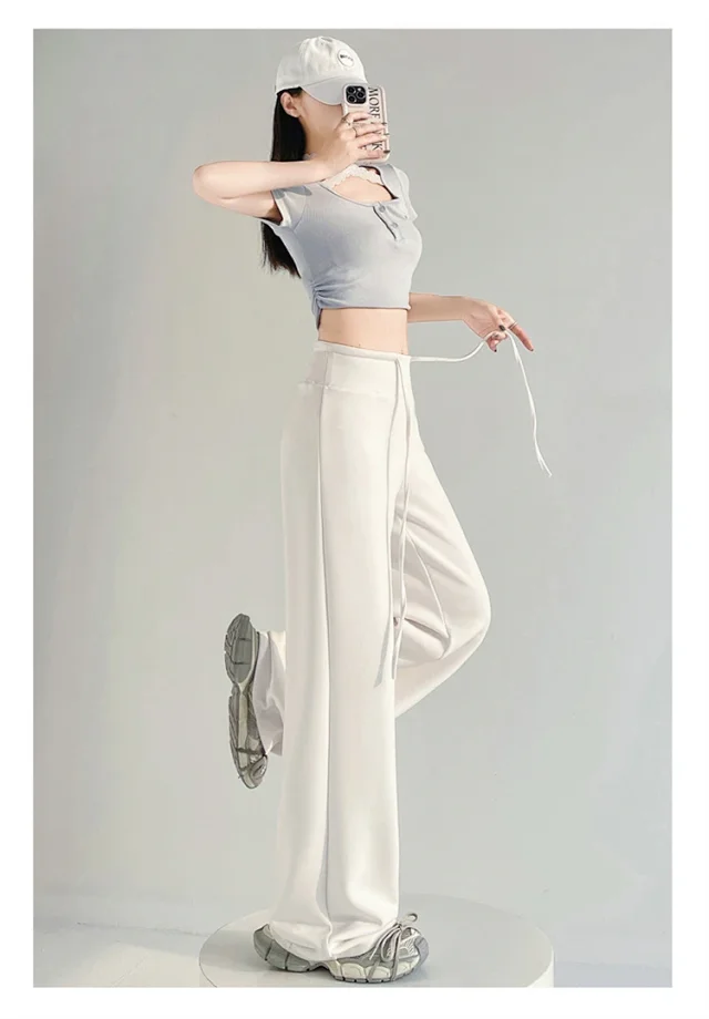 2025 Summer Thin High - Waist Straight Sport Pants Detail