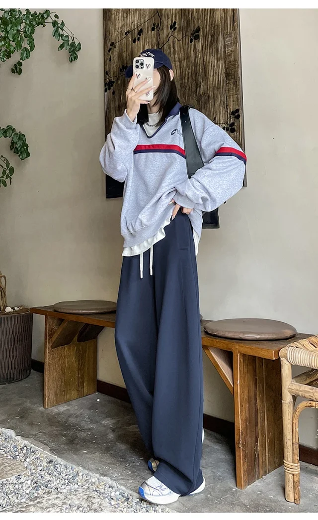 2025 Fall New American Slimming Deconstructed Casual Sweatpants for Women Detail