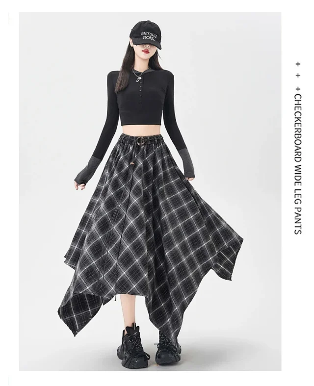 Vintage American Plaid Skirt Detail