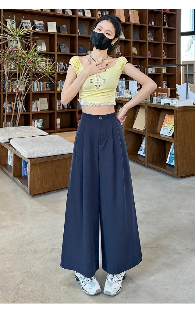 2025 Summer Tencel Wide - leg Pants for Women Detail