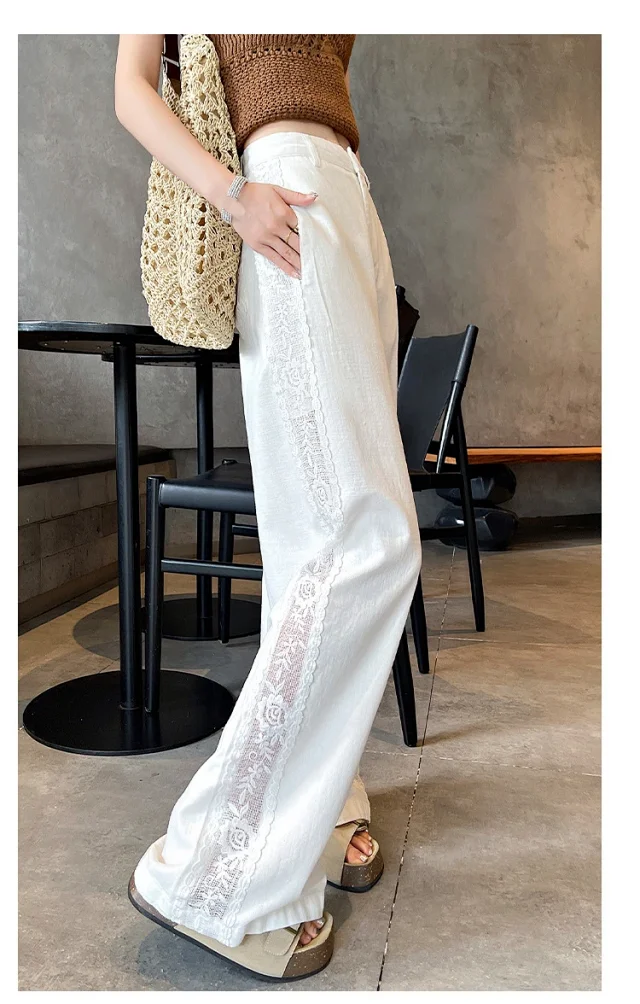 ASOFFICIAL Blogger Recommends Korean Style High-waisted Wide-leg Pants Detail