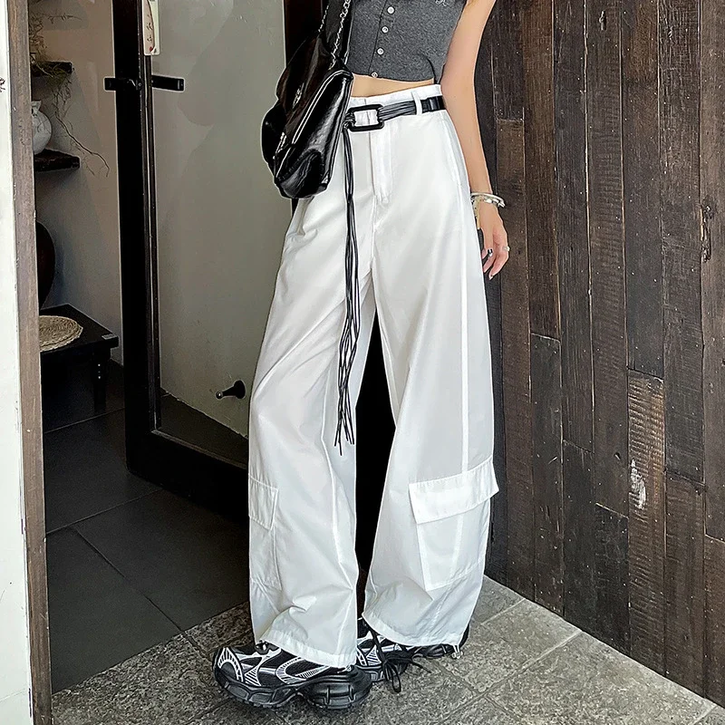 2025 Fall Euro Style Wide - Leg Cargo Pants for Women