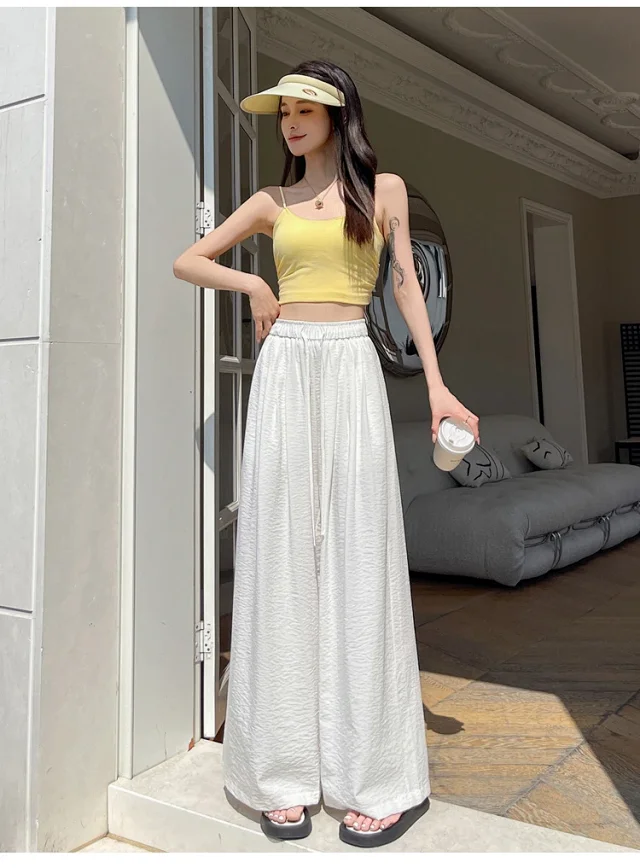 2025 Summer Ice Silk Yamamoto Pants for Women Detail