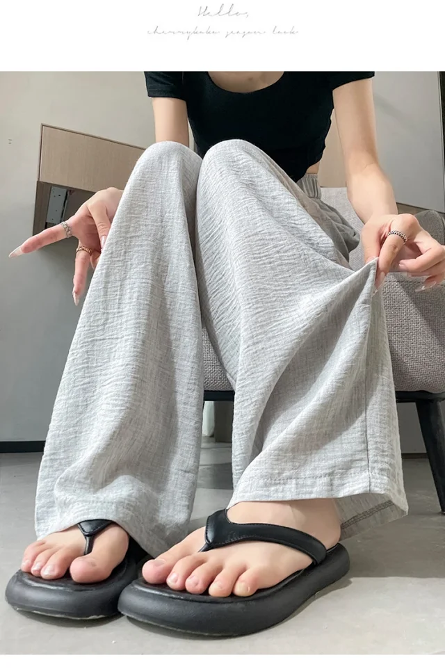 Women's 2025 Summer Linen-cotton Yamamoto Pants Detail