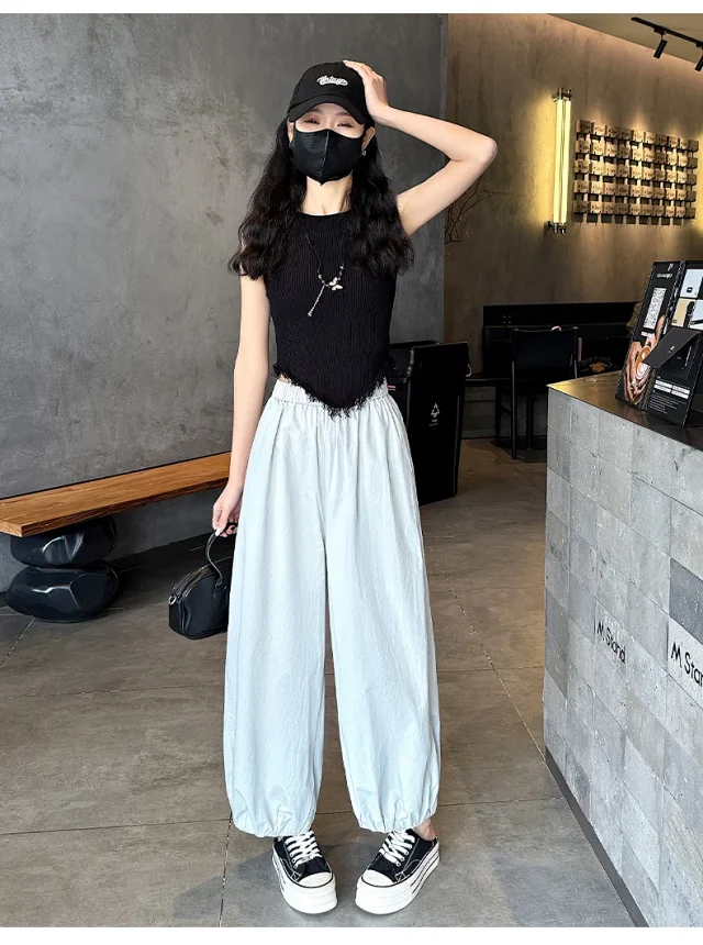Korean Style Summer Balloon Pants for Women Detail