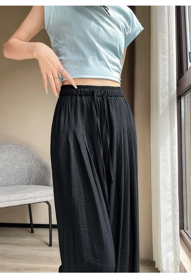 Women's Summer Ice Silk WideLeg Pants Detail