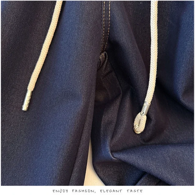 2025 Early Autumn Tencel Soft Denim Wide-Leg Pants for Women Detail