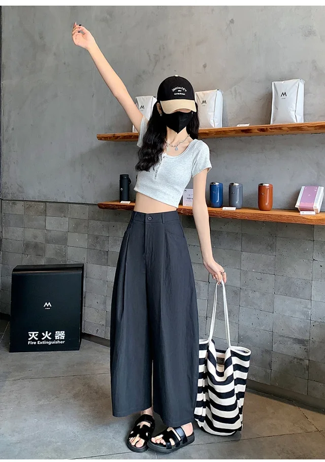 Vintage Tencel Cotton Wide-Leg Balloon Pants Detail