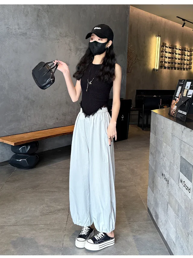 Korean Style Summer Balloon Pants for Women Detail