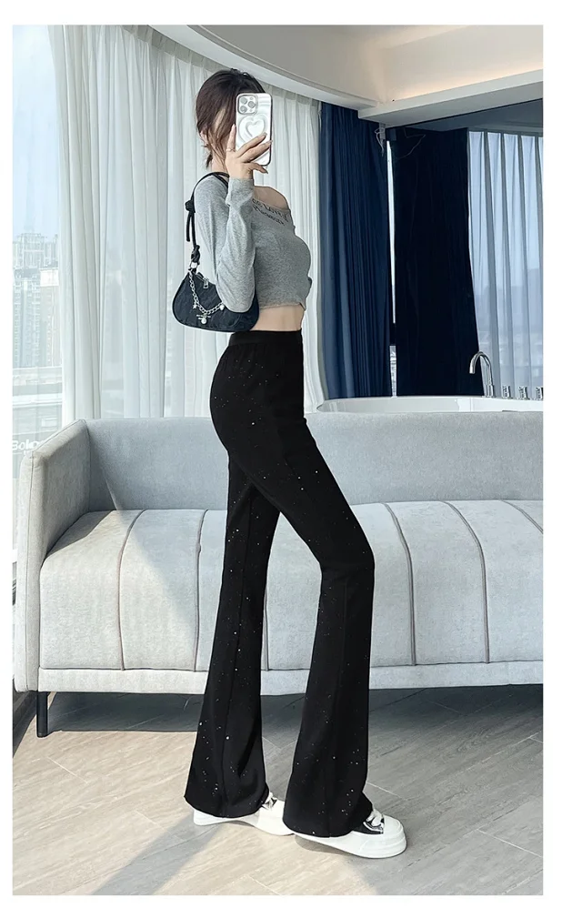2025 Fall Women's Micro Flared Trousers Detail