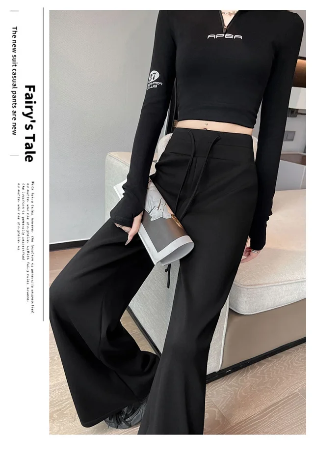 Grey American-style Women's Sweatpants Detail