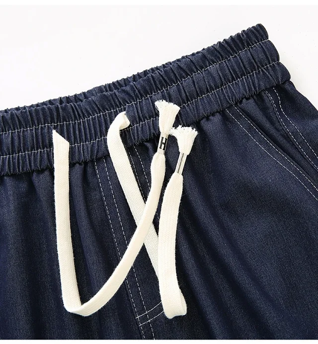 Women's High-Waist Ice Silk & Tencel Jeans 2025 Summer Detail