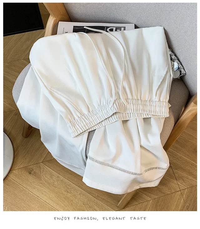 2025 Fall Thickened Tencel Hollow Straight Pants Detail