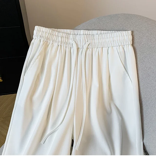 2025 Fall Thickened Tencel Hollow Straight Pants Detail