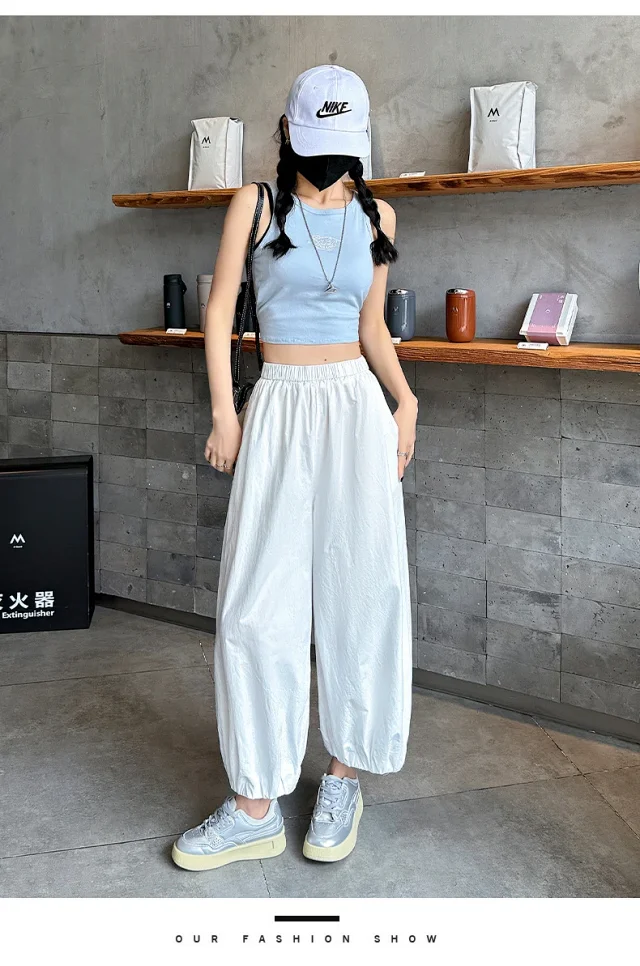 Korean Style Summer Balloon Pants for Women Detail