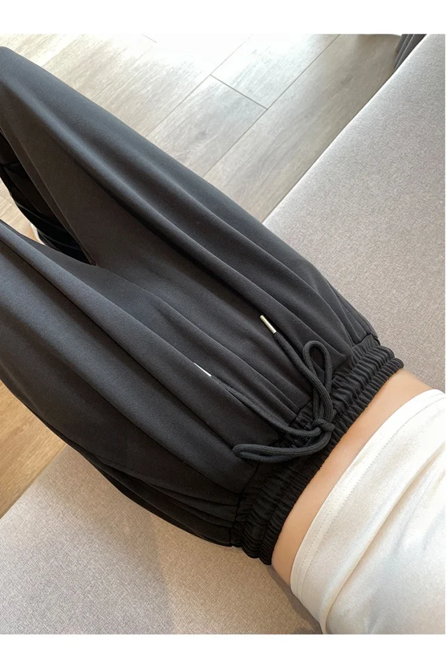 Women's Cupro Wide - Leg Pants 2025 Summer New Detail