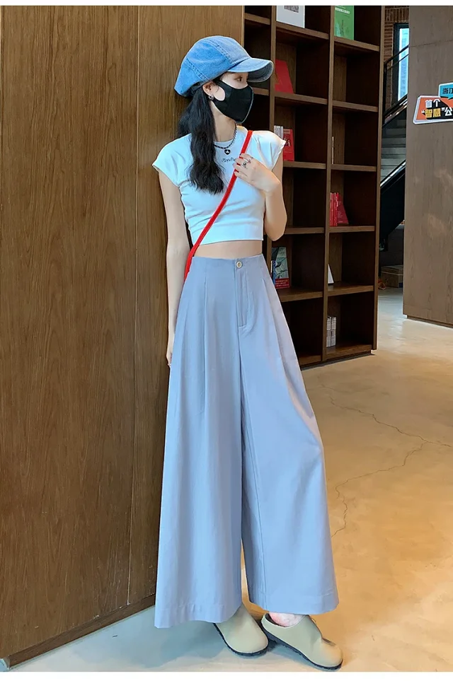 2025 Summer Tencel Wide - leg Pants for Women Detail